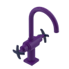 Rubinet Single Hole Dual Handle Lav. Set. (less drain) Purple Haze
