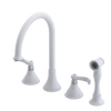 Rubinet Widespread Kitchen Set with Hand Spray White