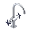 Rubinet Single Hole Dual Handle Lav. Set. (less drain) Satin Chrome