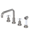 Rubinet Widespread Kitchen Set with Hand Spray Polished Nickel