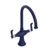 Rubinet Two Handle Single Hole Kitchen Set Midnight Blue
