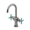 Rubinet Single Hole Dual Handle Lav. Set with LaSalle Spout (less drain) Polished Nickel
