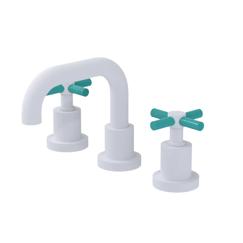 Rubinet Widespread Lav. Set. (less drain) Matt White