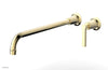HEX MODERN 14" Single Handle Wall Lavatory Set - Lever Handle 501-18-14