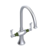 Rubinet Two Handle Single Hole Kitchen Set Satin Chrome