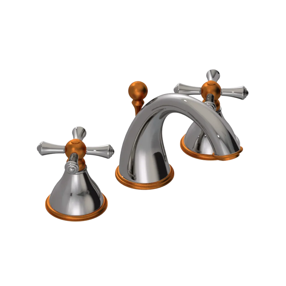 Rubinet Widespread Lav. Set. (less drain) Polished Nickel