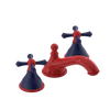 Rubinet Widespread Lav. Set. (less drain) Red