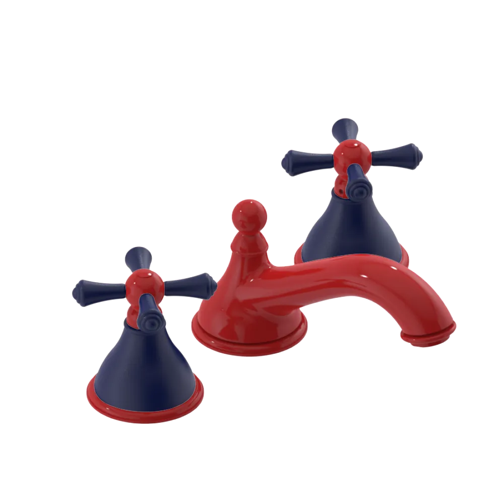 Rubinet Widespread Lav. Set. (less drain) Red