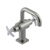 Rubinet Single Hole Dual Handle Lav. Set. with Genesis spout (less drain) Satin Nickel