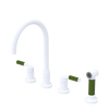 Rubinet Widespread Kitchen Set with Hand Spray Matt White