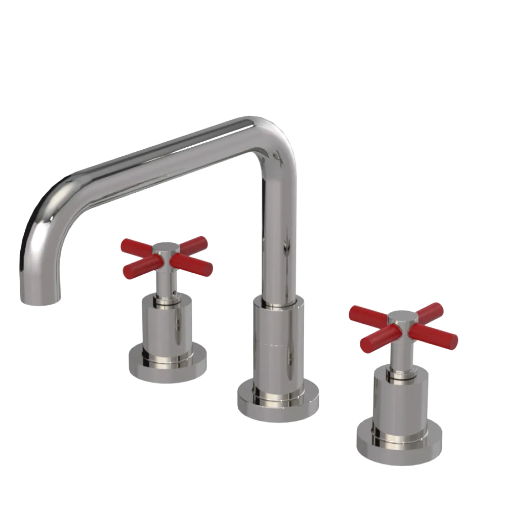 Rubinet Widespread Kitchen Set Polished Nickel