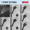Delta 7-Setting Slide Bar Hand Shower with Cleaning