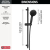 Delta 7-Setting Slide Bar Hand Shower with Cleaning