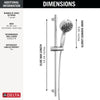 Delta 7-Setting Slide Bar Hand Shower with Cleaning