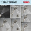 Delta 7-Setting Slide Bar Hand Shower with Cleaning
