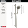 Delta 7-Setting Slide Bar Hand Shower with Cleaning