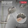 Delta 7-Setting Slide Bar Hand Shower with Cleaning