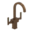 Rubinet Single Hole Dual Handle Lav. Set. (less drain) Tuscan Brass