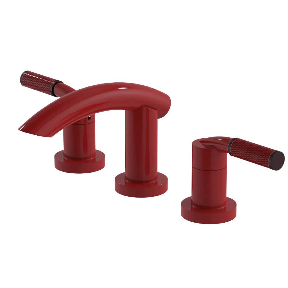 Rubinet Widespread Lav. Set. (less drain) Red