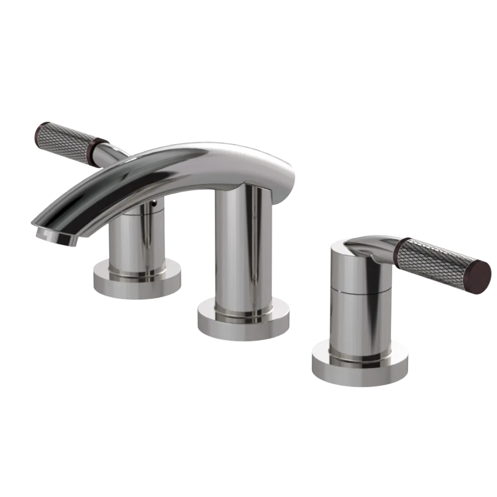 Rubinet Widespread Lav. Set. (less drain) Polished Nickel