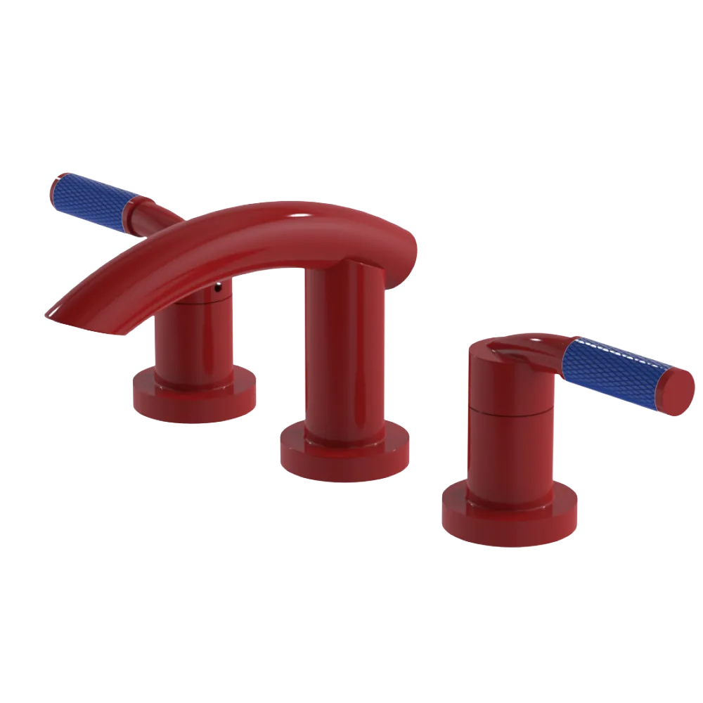Rubinet Widespread Lav. Set. (less drain) Red