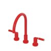 Rubinet Widespread Kitchen Set Red