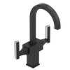 Rubinet Single Hole Dual Handle Lav. Set. (less drain) Matt Black