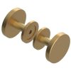 Rubinet Shower Door Knob (set) Satin Gold