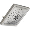 Universal Showering 3 Setting H2OKINETIC Square Raincan - Stainless Steel
