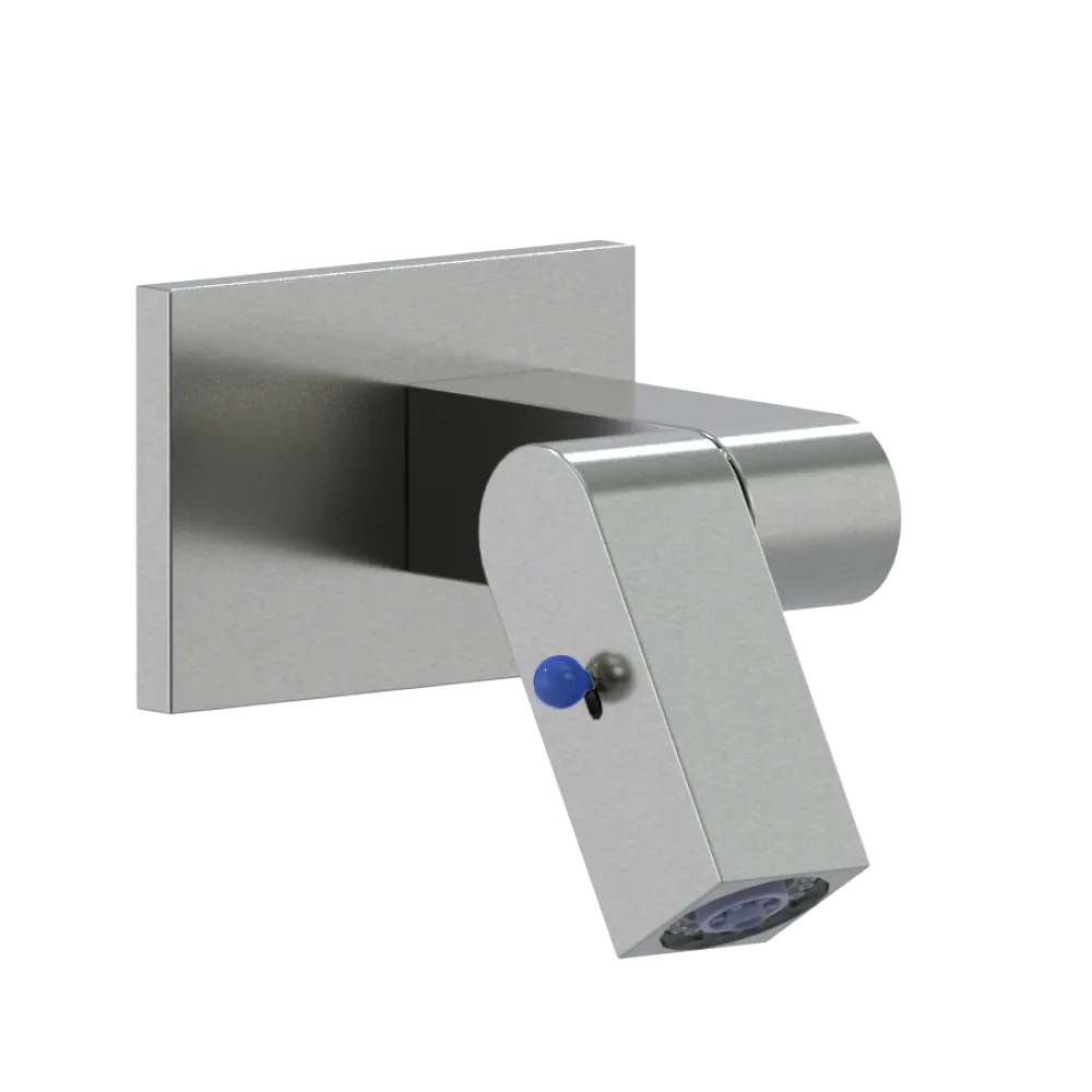 Rubinet Wall Mount Bidet & Foot Rinse with Dual Function Spray Satin Nickel