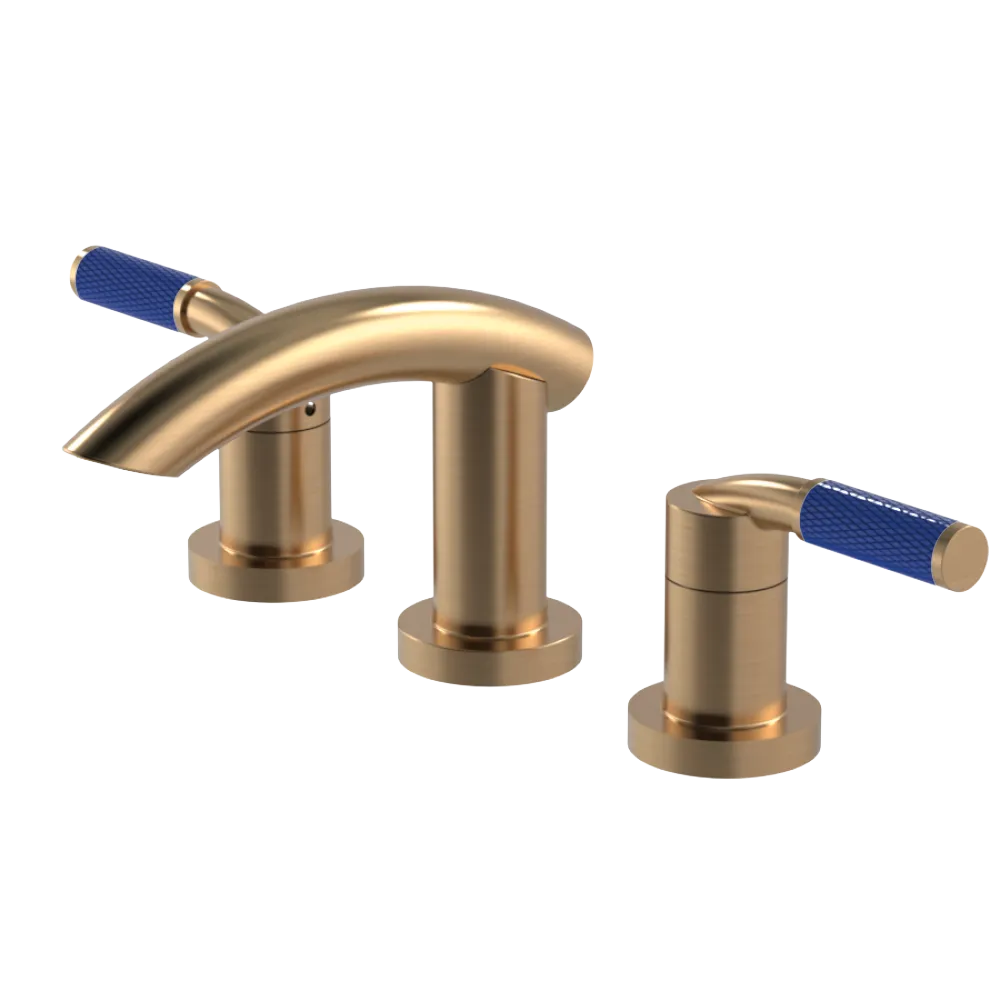 Rubinet Widespread Lav. Set. (less drain) Satin Gold