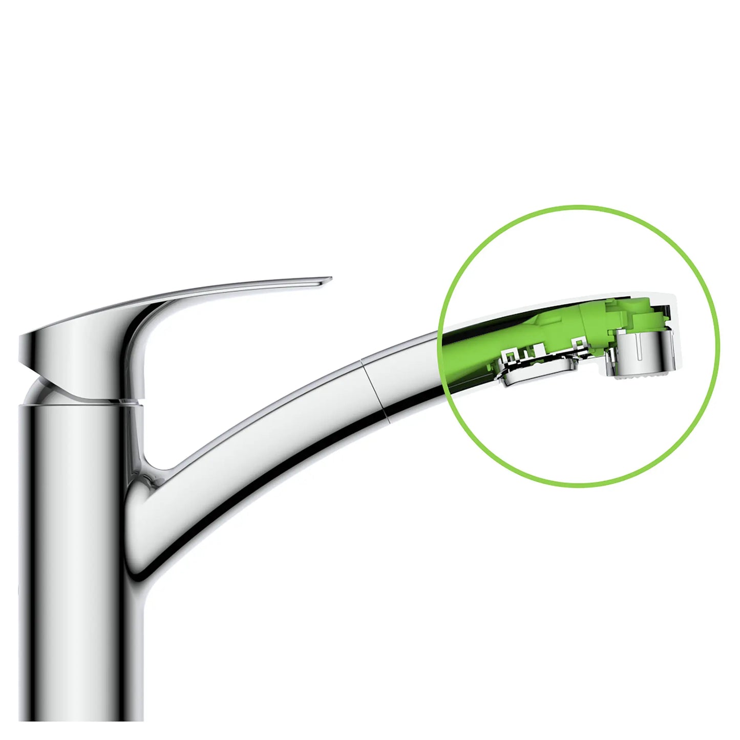 Eurosmart Single-Handle Dual Spray Pull-Out Kitchen Faucet - Golzar Home