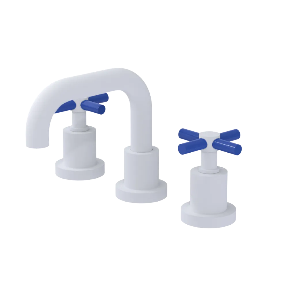 Rubinet Widespread Lav. Set. (less drain) Matt White