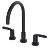 Rubinet Widespread Kitchen Set Matt Black
