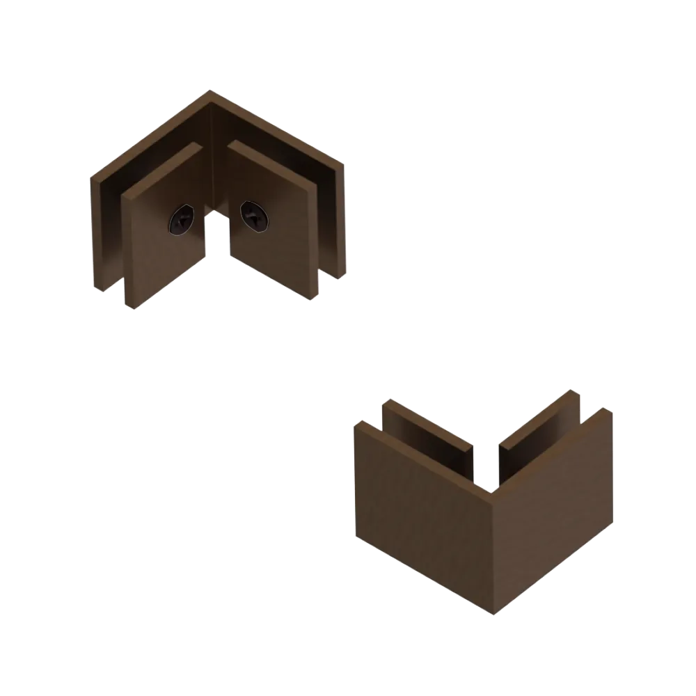 Rubinet 90 Glass to Glass Tuscan Brass