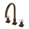 Rubinet Widespread Kitchen Set Tuscan Brass