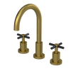 Rubinet Widespread Kitchen Set with LaSalle Spout Antique Brass Matt