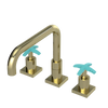 Rubinet Widespread Kitchen Set with Genesis Spout Gold