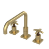 Rubinet Widespread Kitchen Set with Genesis Spout Satin Brass