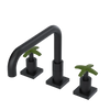 Rubinet Widespread Kitchen Set with Genesis Spout Matt Black