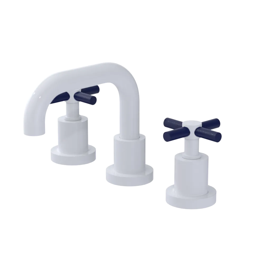 Rubinet Widespread Lav. Set. (less drain) White