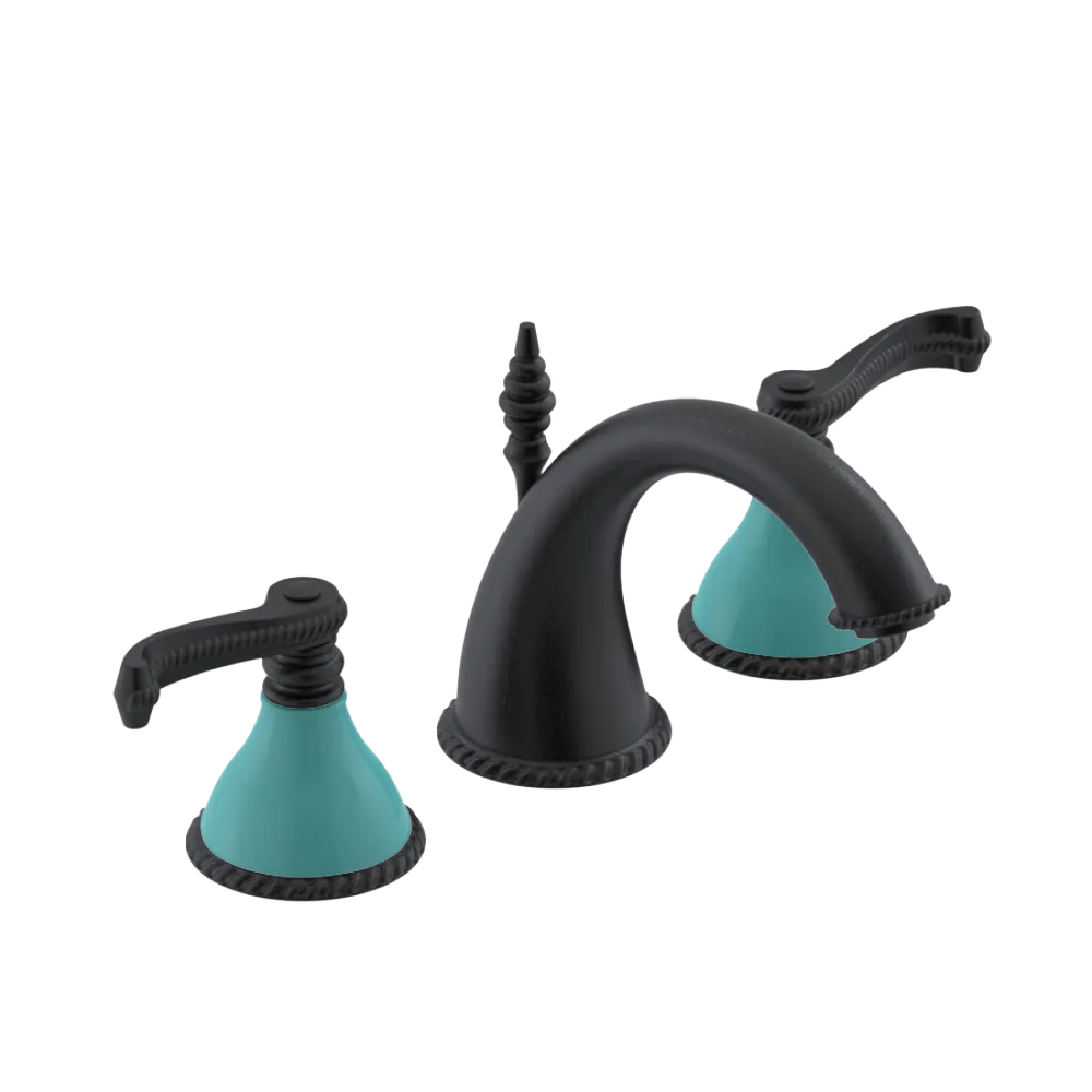 Rubinet Widespread Lav. Set. (less drain) Matt Black