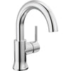Delta Trinsic High-Arc Single-Handle Bathroom Faucet with Drain