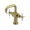 Rubinet Single Hole Dual Handle Lav. Set. (less drain) Natural Brass