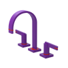 Rubinet Widespread Lav. Set. (less drain) Purple Haze