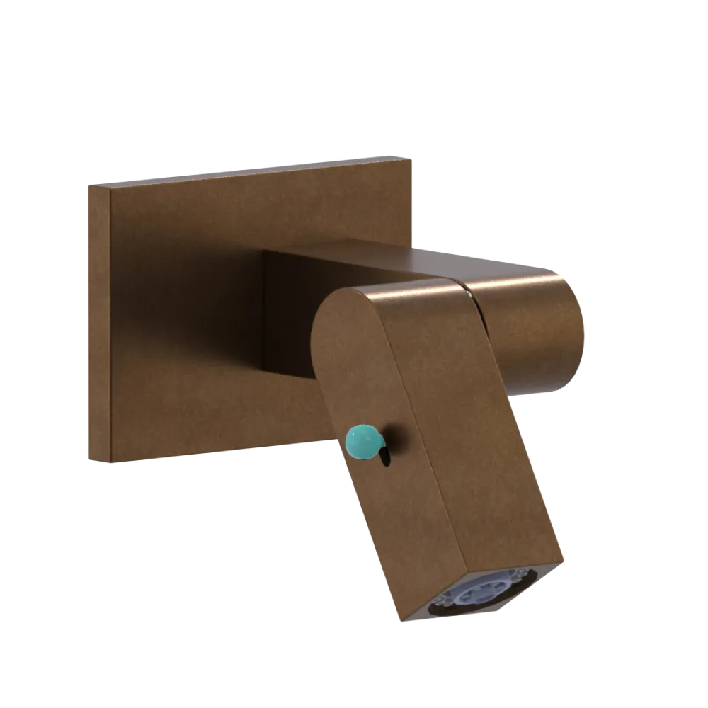 Rubinet Wall Mount Bidet & Foot Rinse with Dual Function Spray Tuscan Brass