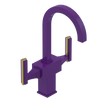 Rubinet Single Hole Dual Handle Lav. Set. (less drain) Purple Haze