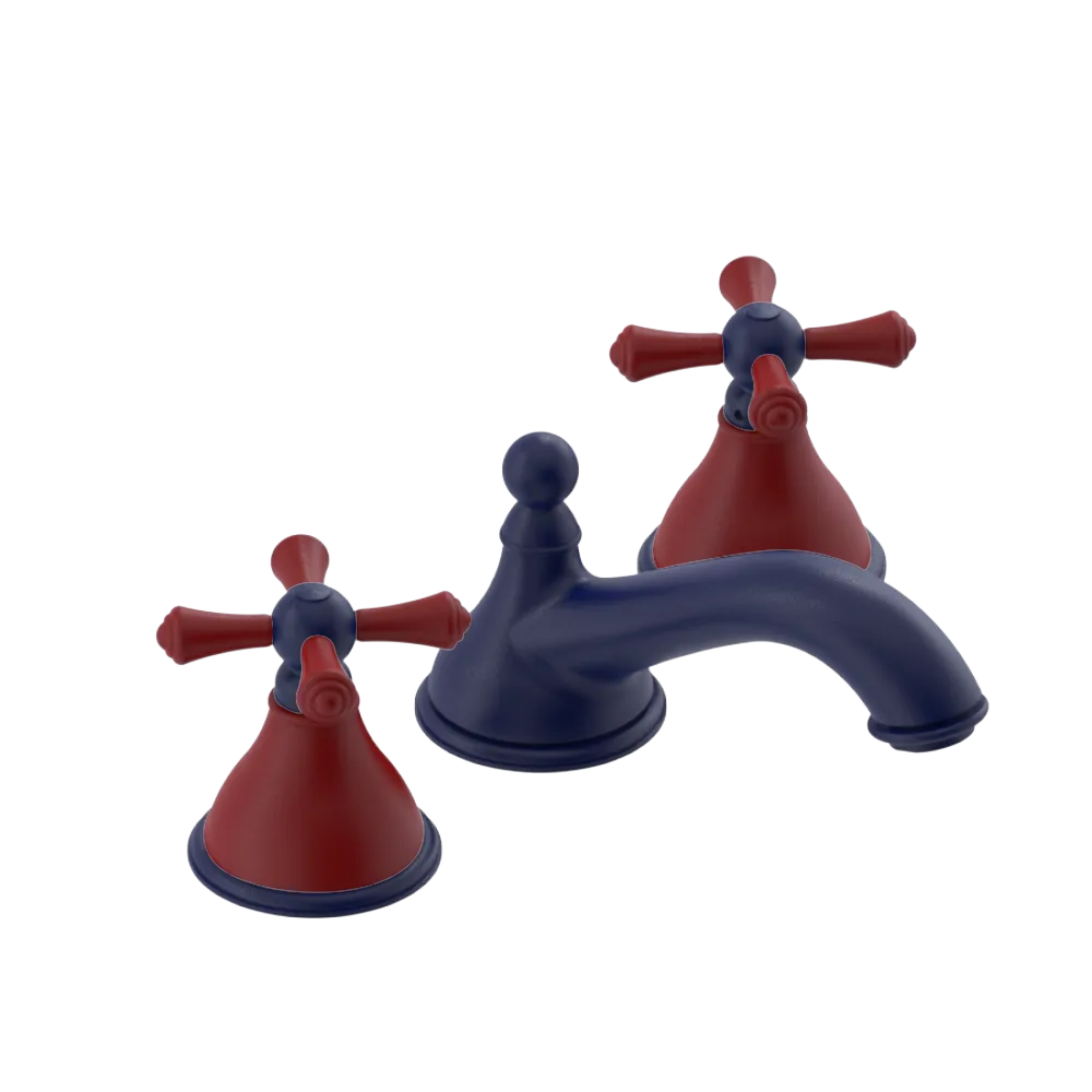 Rubinet Widespread Lav. Set. (less drain) Midnight Blue