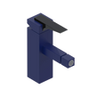 Rubinet Single Control Bidet Fitting (less drain) Midnight Blue
