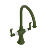 Rubinet Two Handle Single Hole Kitchen Set Green Envy